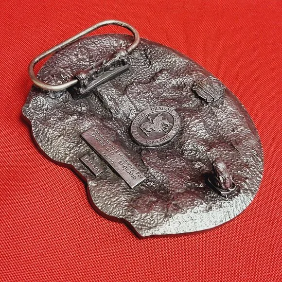 Vintage King of the Road Lone Trucker Red Artic Truck Driver Belt Buckle 1990